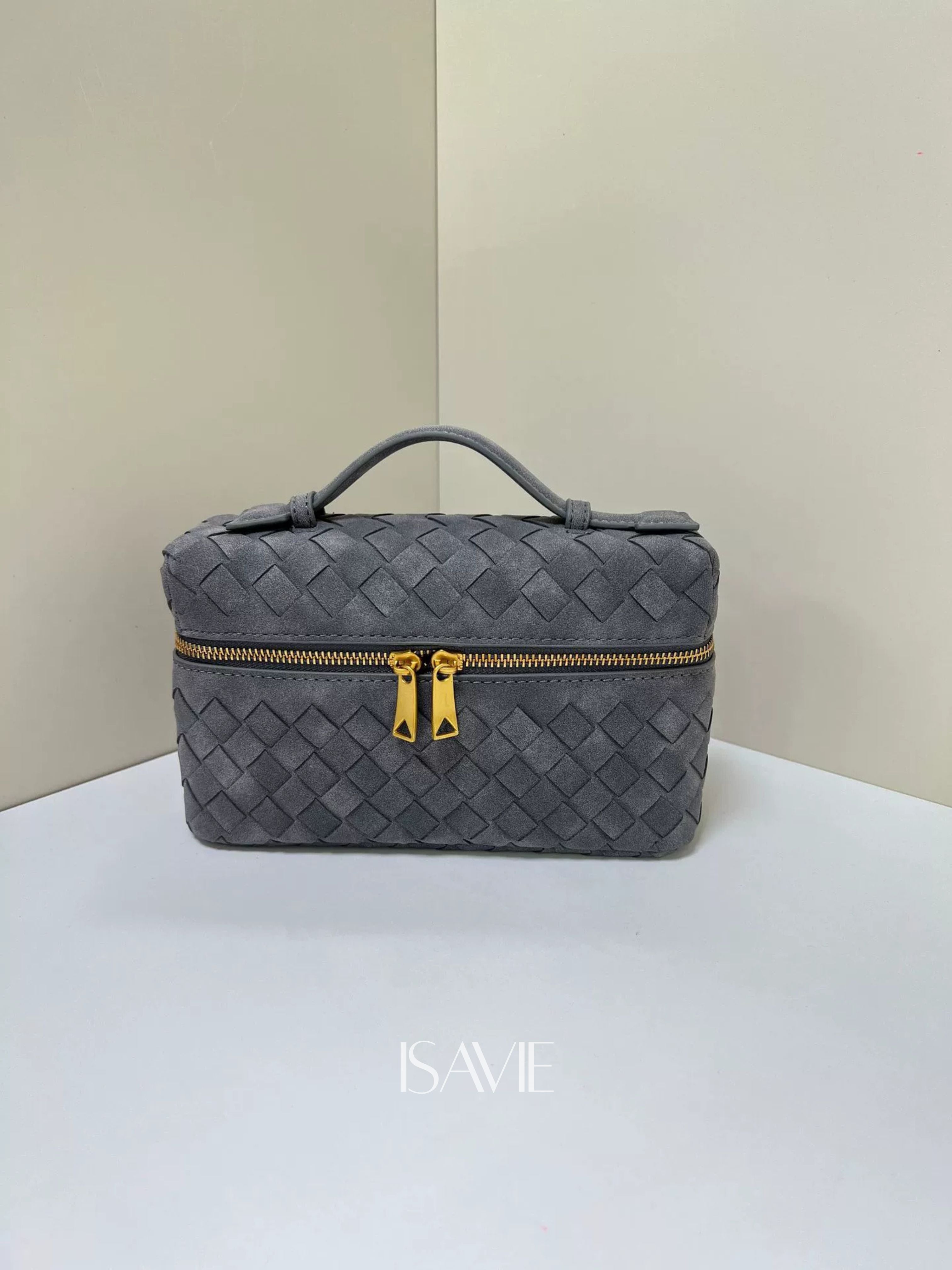 Clara Woven Suede Bag