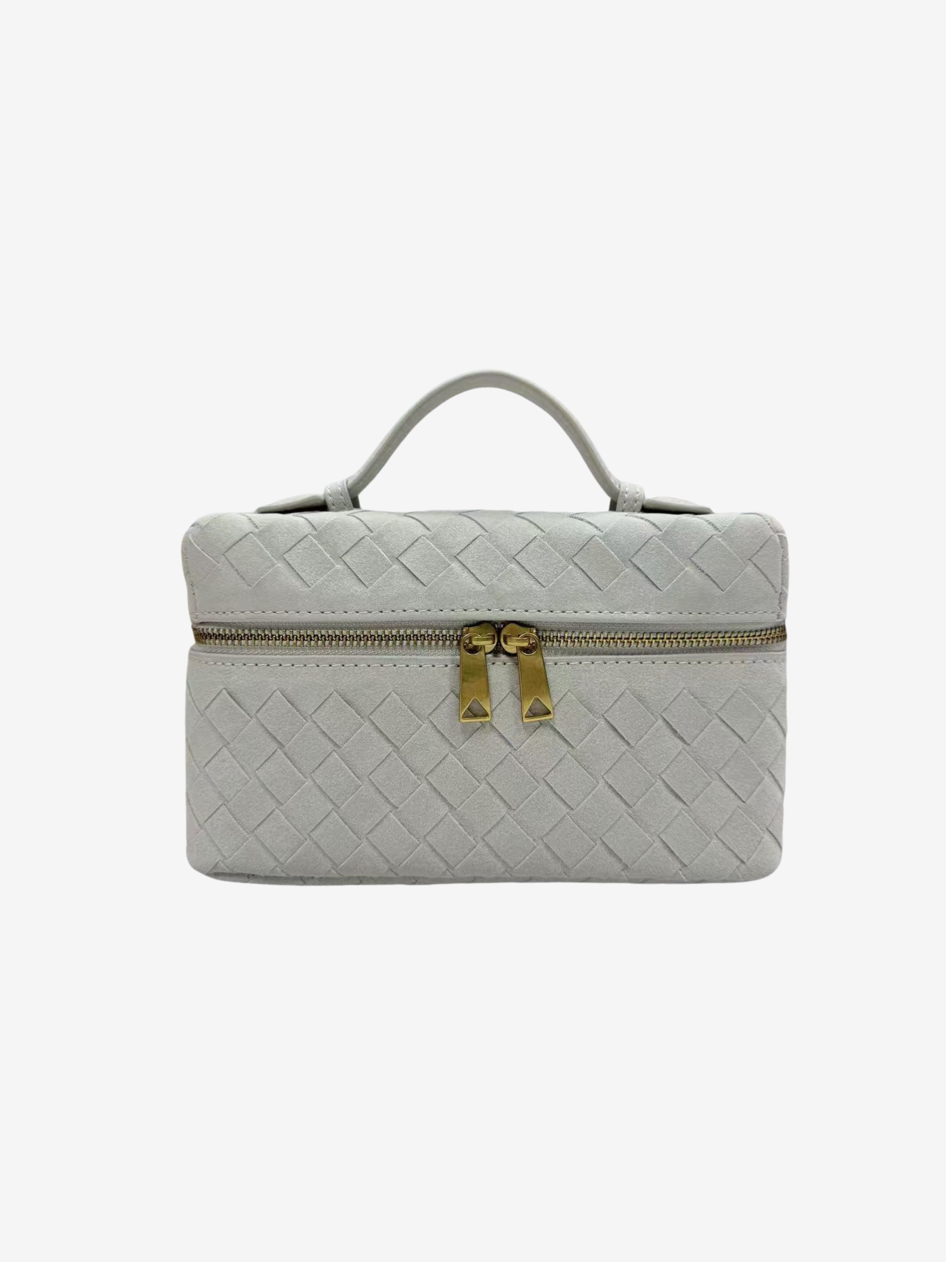 Clara Woven Suede Bag