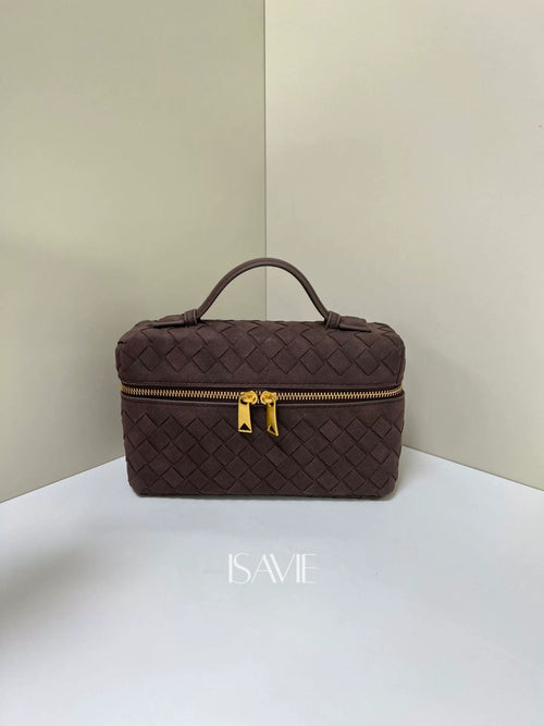 Clara Woven Suede Bag