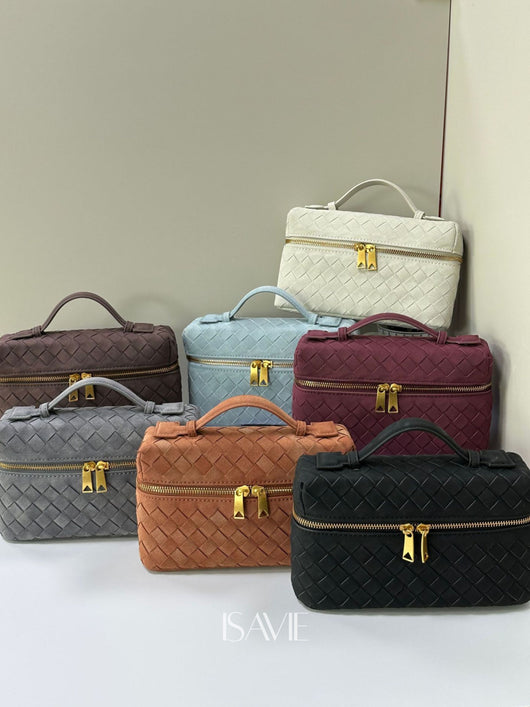 Clara Woven Suede Bag