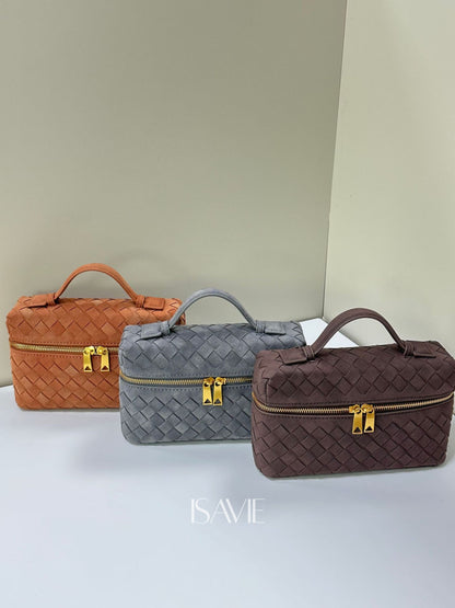Clara Woven Suede Bag