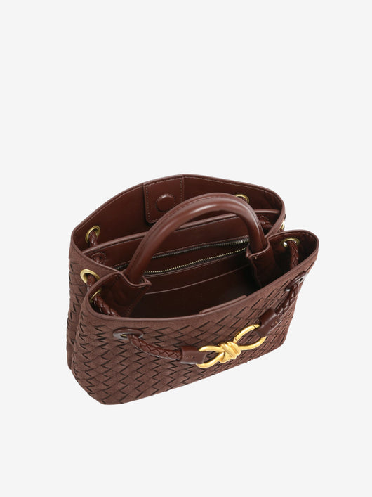 Emma Woven Suede Bag Small