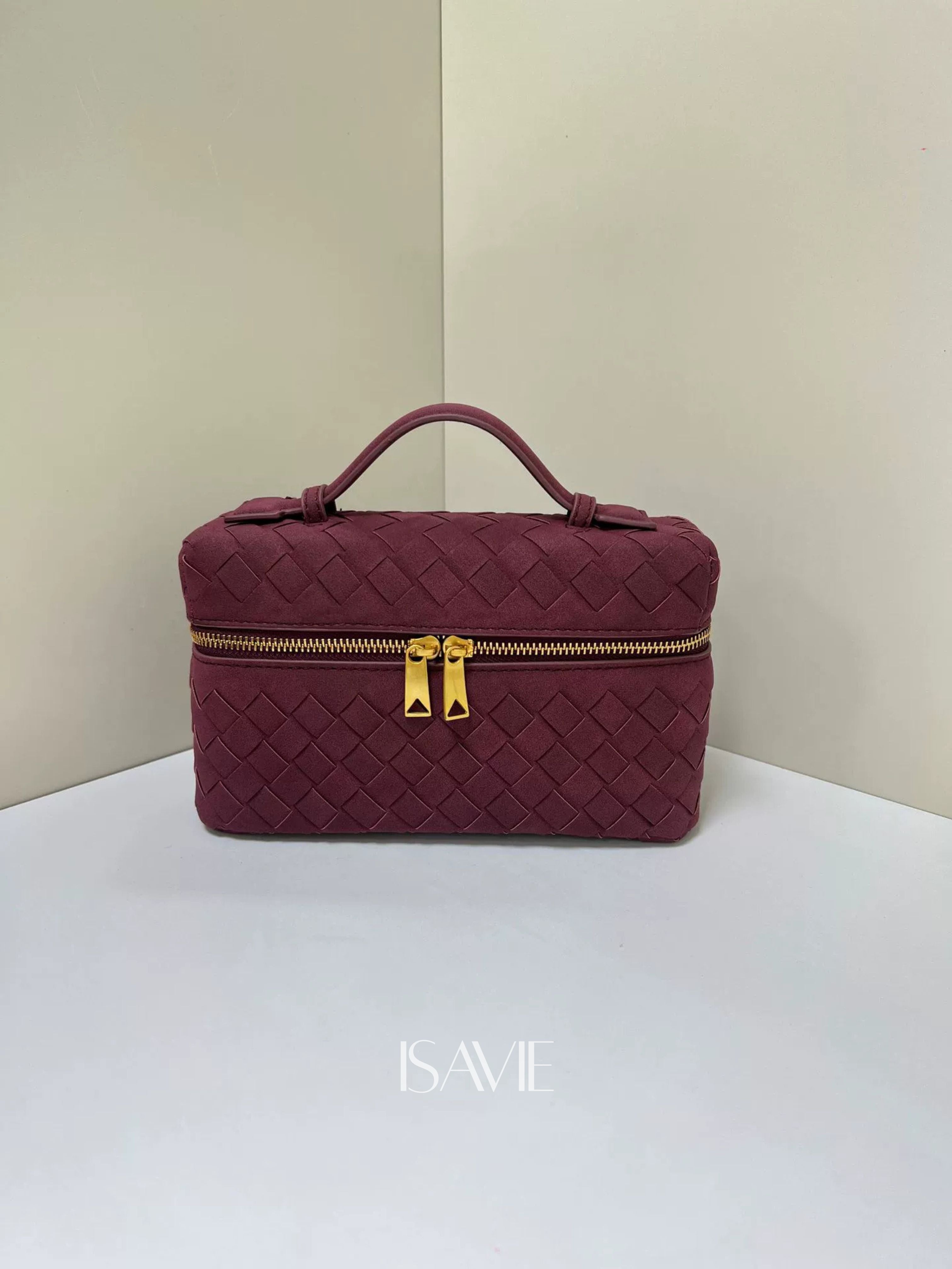 Clara Woven Suede Bag