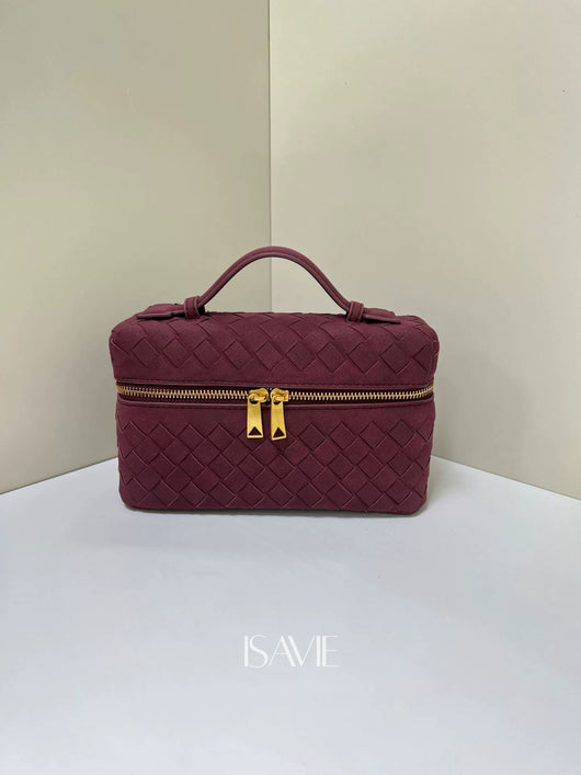 Clara Woven Suede Bag