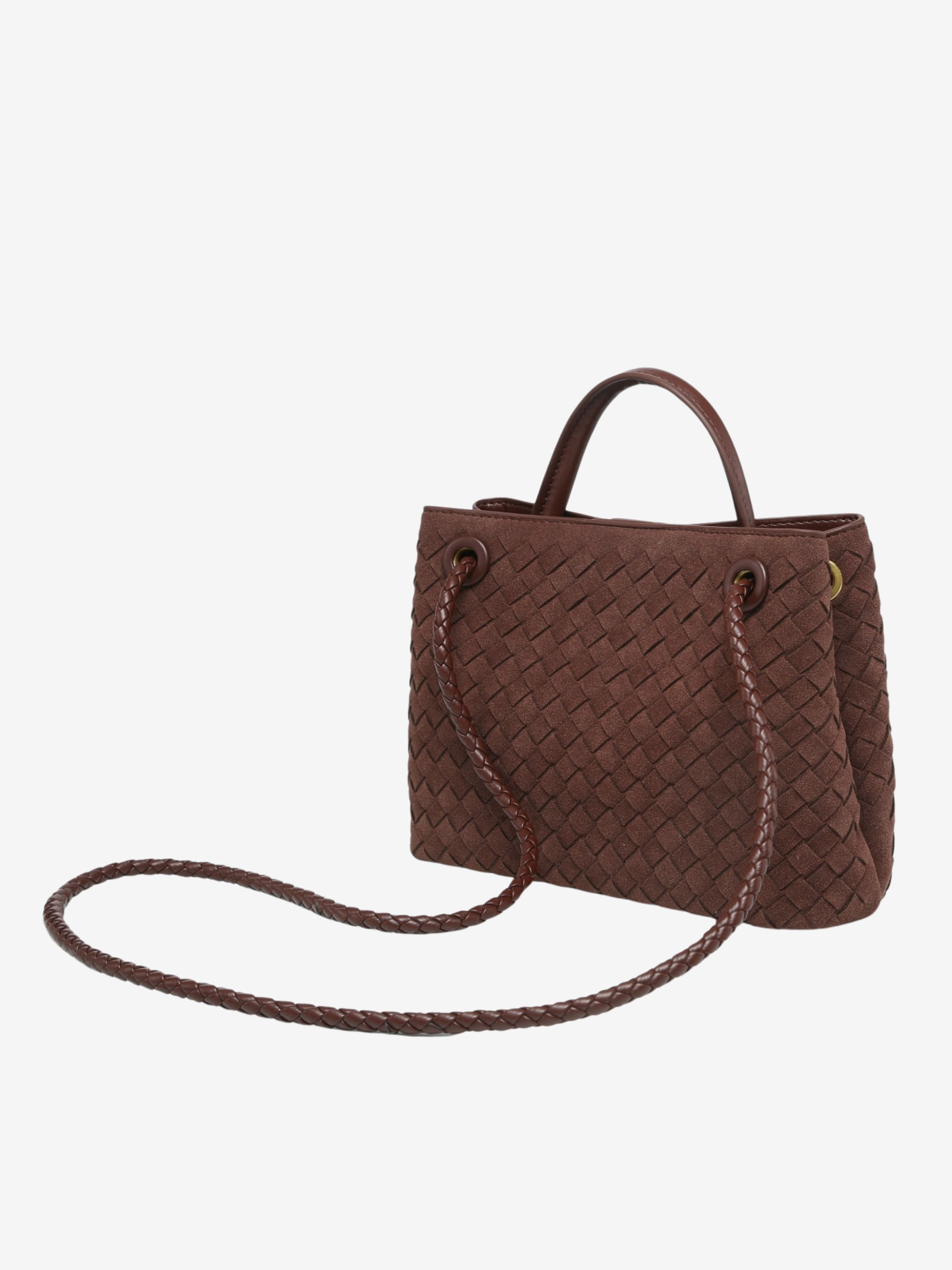 Emma Woven Suede Bag Small