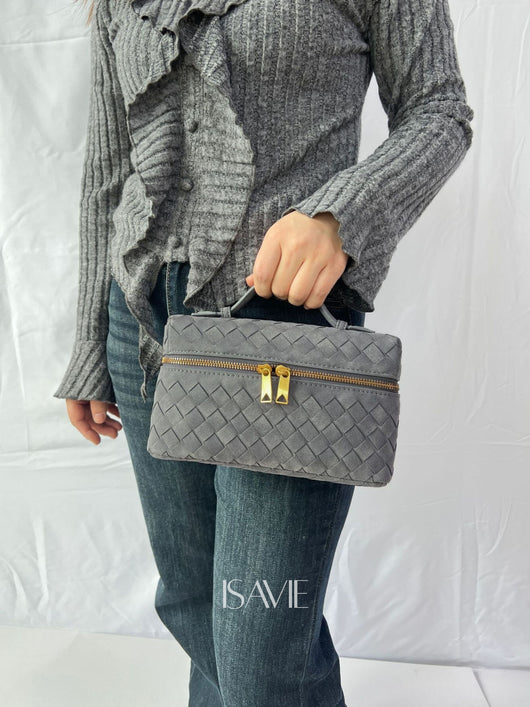 Clara Woven Suede Bag