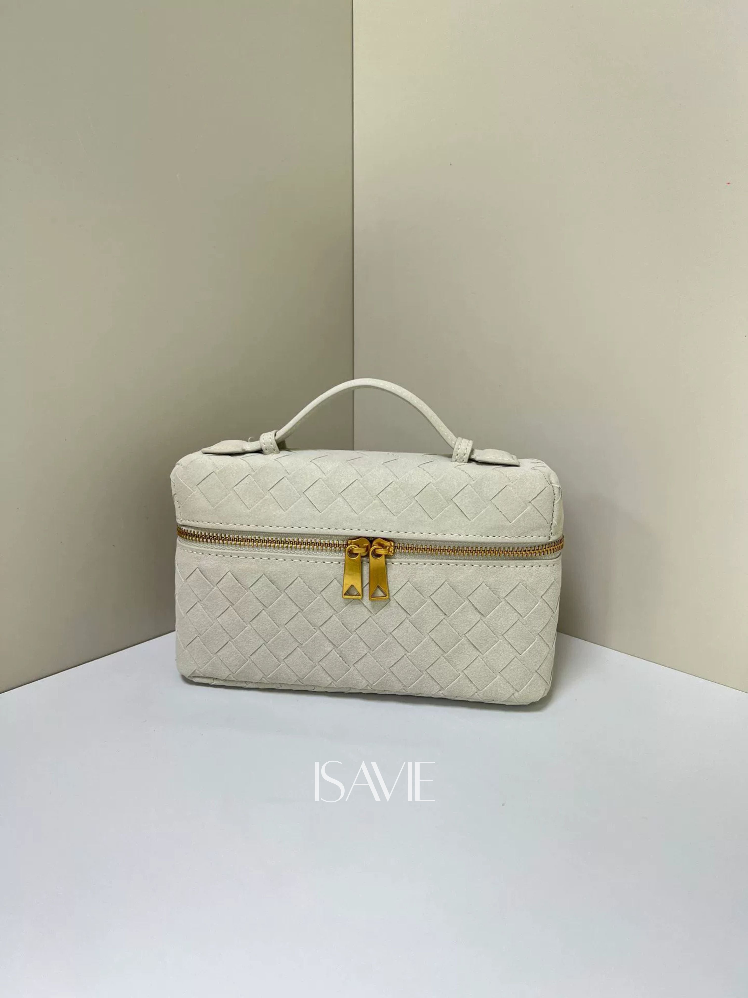 Clara Woven Suede Bag