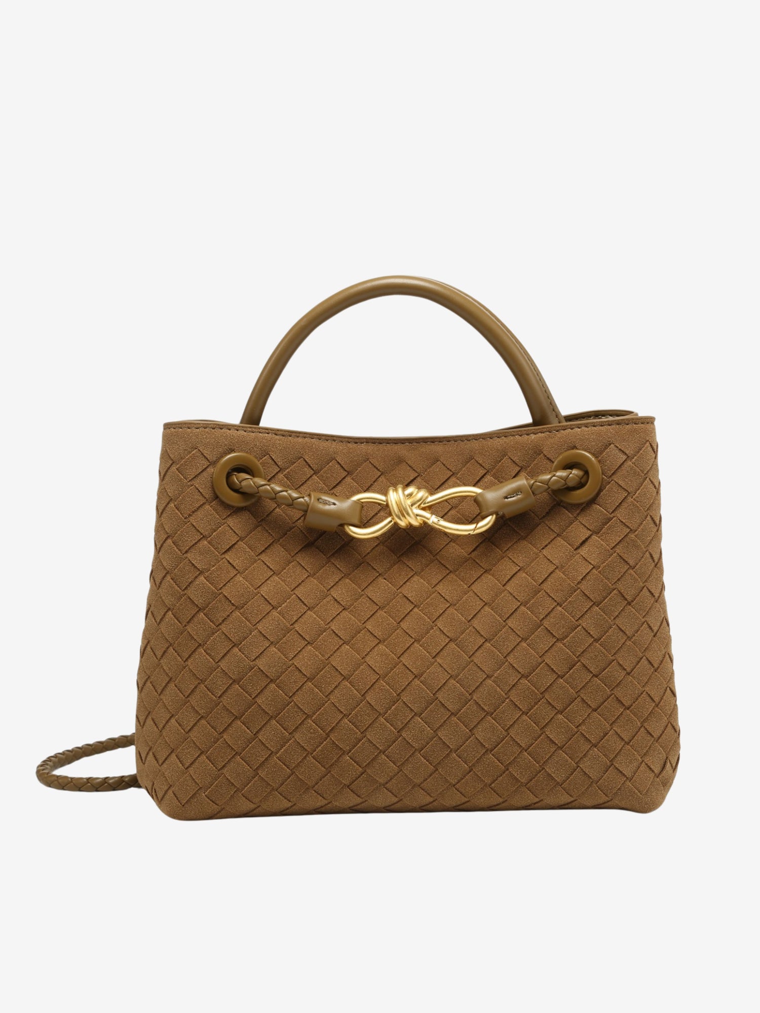 Emma Woven Suede Bag Small
