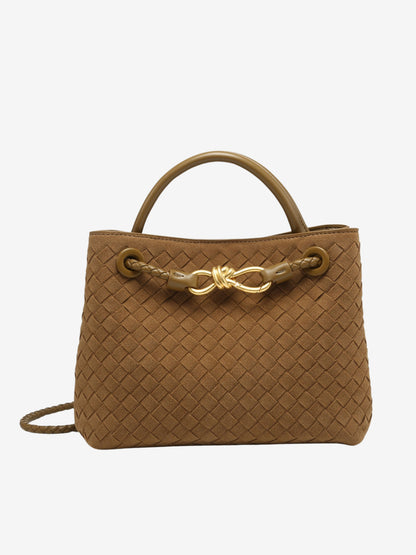 Emma Woven Suede Bag Small