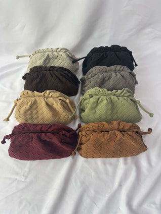 Amie Woven Suede Crossbody Bag