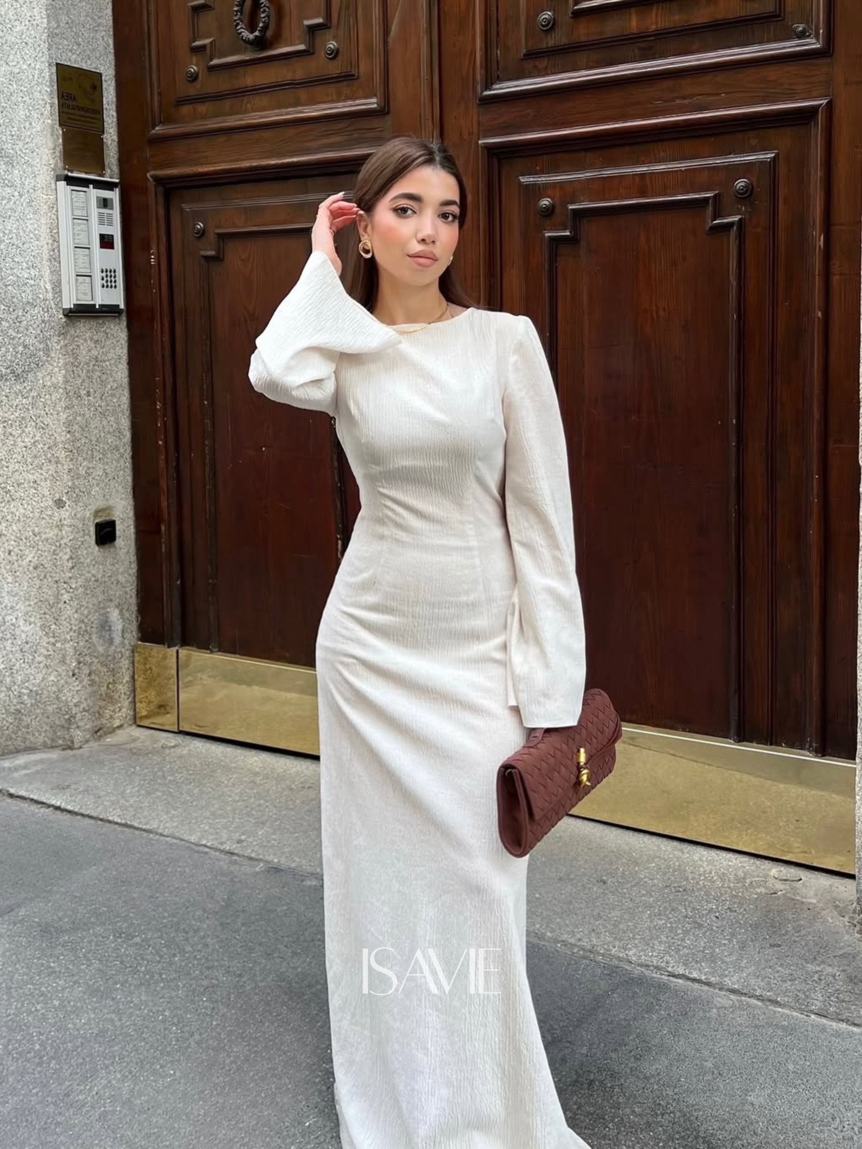 Sara Woven Suede Clutch